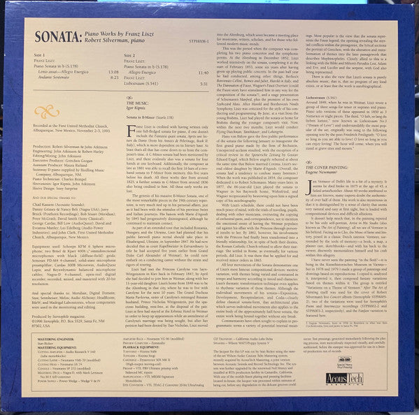 Franz Liszt, Robert Silverman : Sonata: Piano Works By Franz Liszt (LP, Album, Gat)