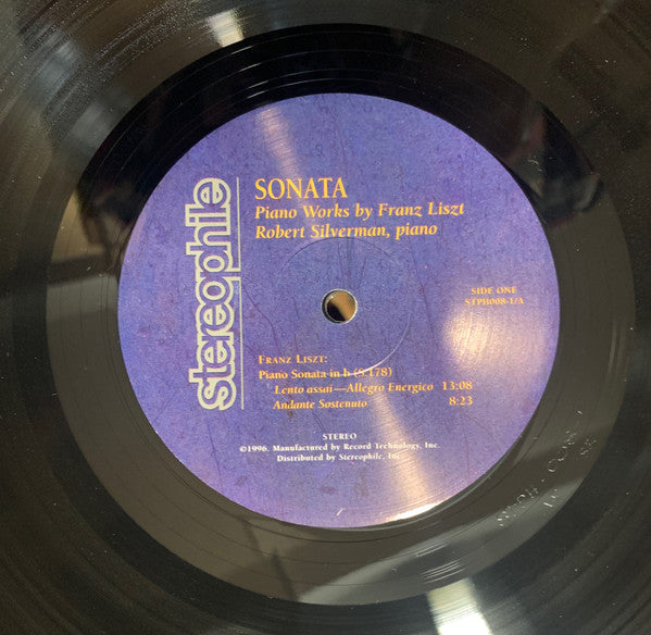 Franz Liszt, Robert Silverman : Sonata: Piano Works By Franz Liszt (LP, Album, Gat)