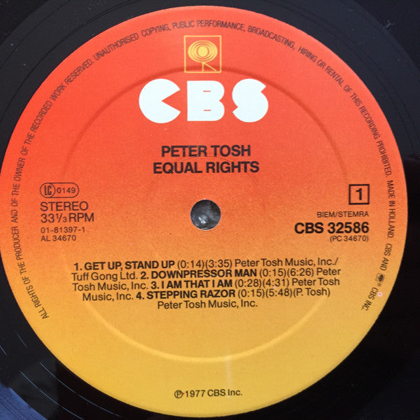 Peter Tosh ~ Equal Rights (Vinyl) - Djungel & Jazz