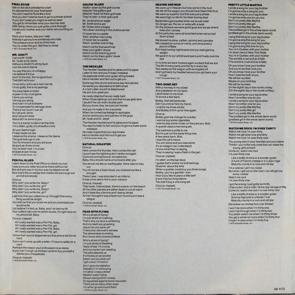Loudon Wainwright (Ⅲ) ~ Final Exam (Vinyl) - Djungel & Jazz