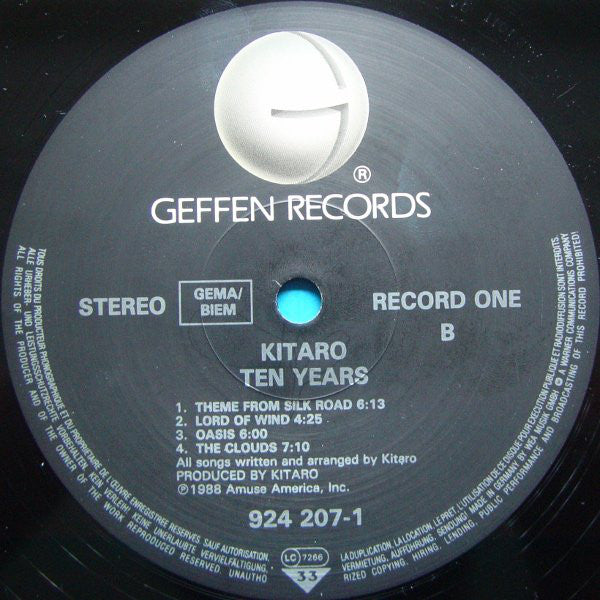 Kitaro ~ Ten Years (Vinyl) - Djungel & Jazz
