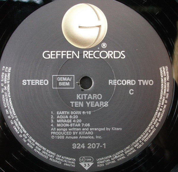 Kitaro ~ Ten Years (Vinyl) - Djungel & Jazz