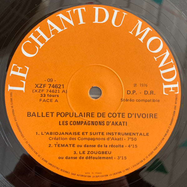 Les Compagnons D'Akati : Ballets Populaires De La Côte D'Ivoire (LP, Ora)