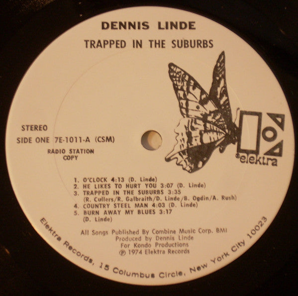 Dennis Linde : Trapped In The Suburbs (LP, Album, Promo, San)