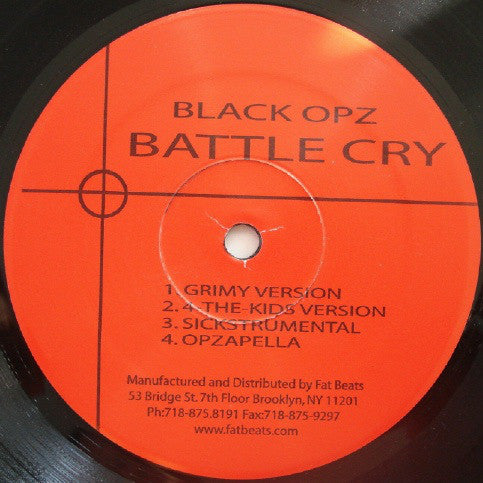 Black Opz : Battle Cry (12")