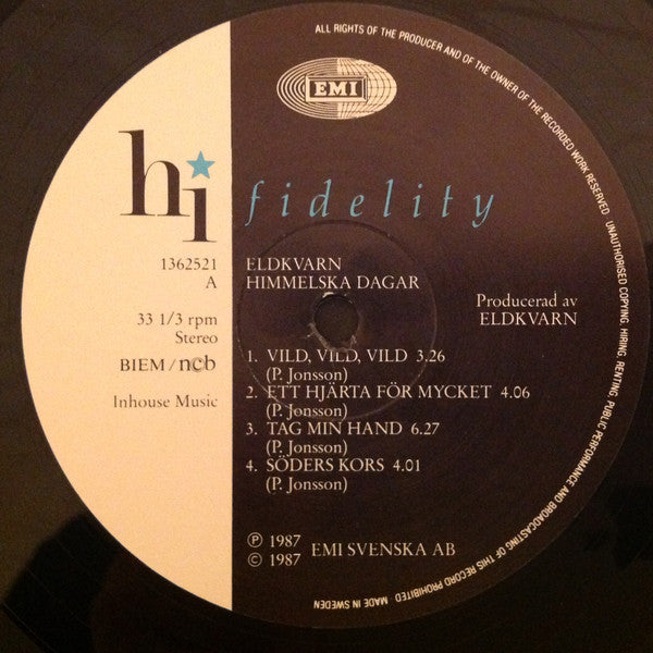 Eldkvarn ~ Himmelska Dagar (Vinyl) - Djungel & Jazz