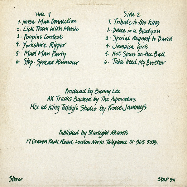 Lord Sassafrass : The Horse Man Connection (LP)