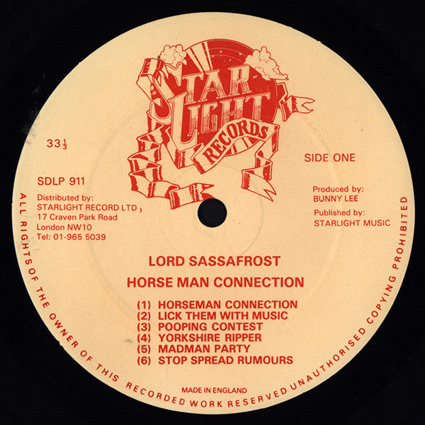 Lord Sassafrass : The Horse Man Connection (LP)
