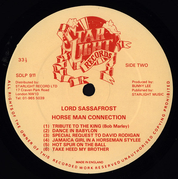 Lord Sassafrass : The Horse Man Connection (LP)