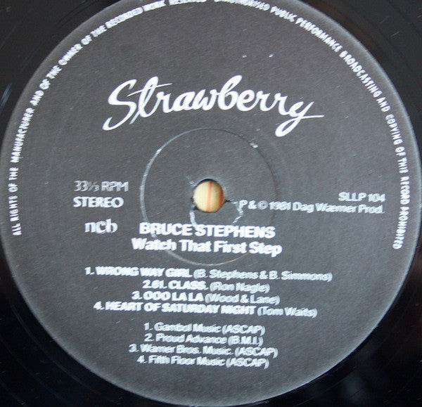 Bruce Stephens ~ Watch That First Step (Vinyl) - Djungel & Jazz