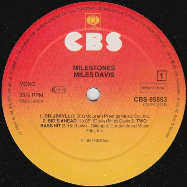 Miles Davis ~ Milestones (Vinyl) - Djungel & Jazz