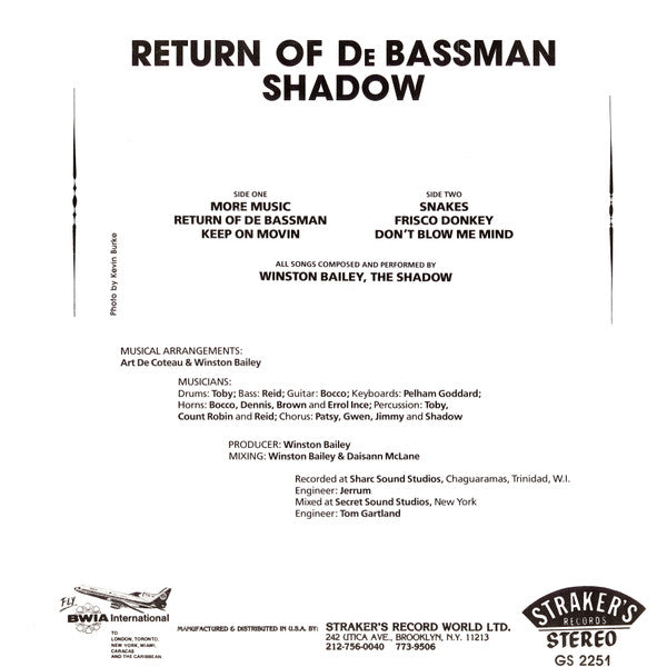Shadow (11) : Return Of De Bassman (LP, Album)