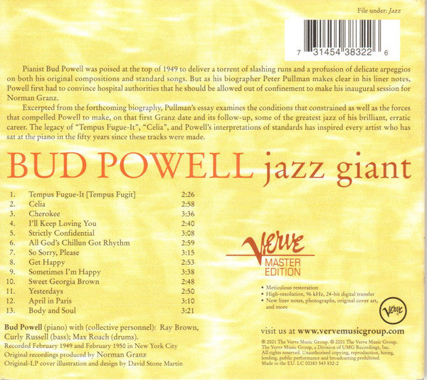 Bud Powell ~ Jazz Giant (Vinyl) - Djungel & Jazz