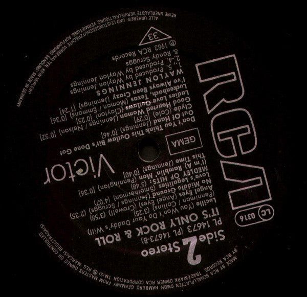 Waylon Jennings ~ It's Only Rock & Roll (Vinyl) - Djungel & Jazz