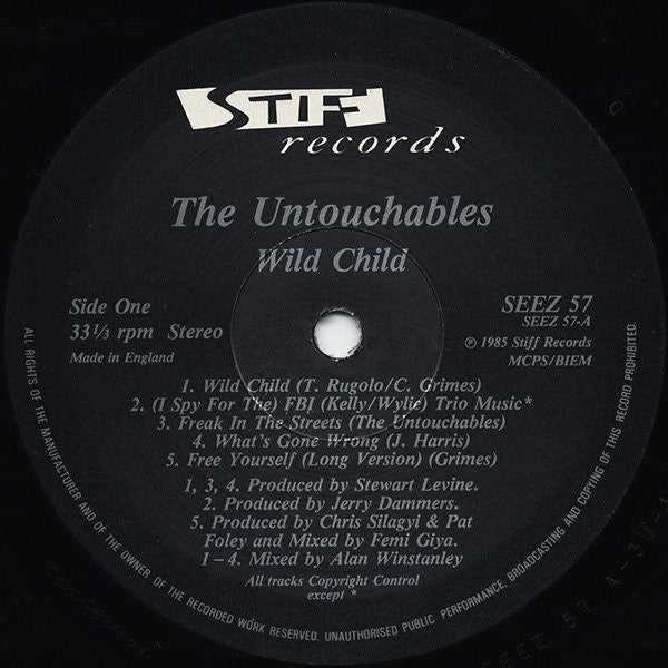 The Untouchables (7) : Wild Child (LP, Album, Die)