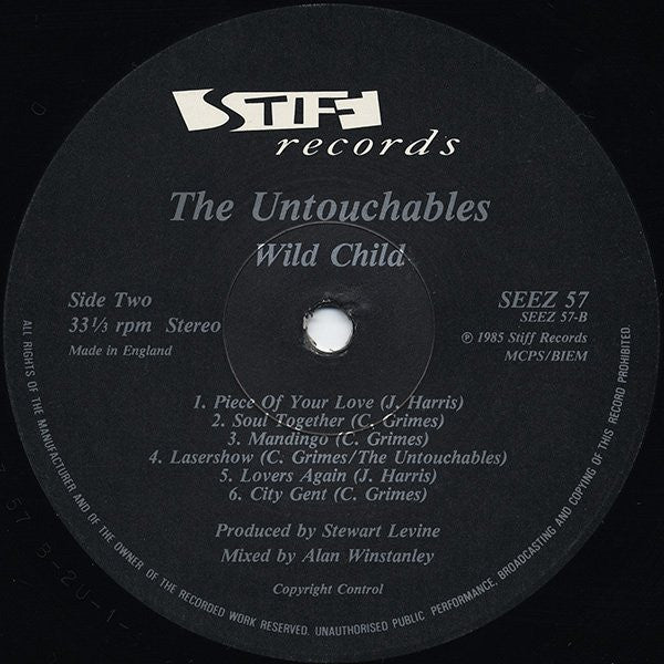 The Untouchables (7) : Wild Child (LP, Album, Die)