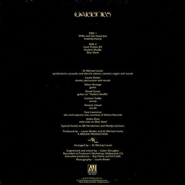 Rinder & Lewis : Warriors (LP, Album, All)