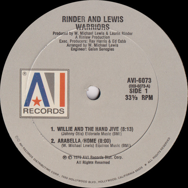 Rinder & Lewis : Warriors (LP, Album, All)