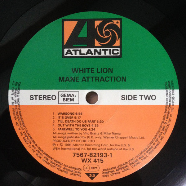 White Lion ~ Mane Attraction (Vinyl) - Djungel & Jazz