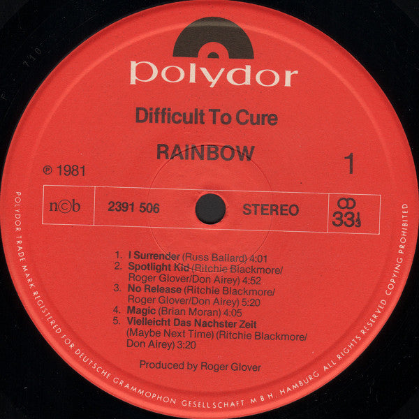 Rainbow ~ Difficult To Cure (Vinyl) - Djungel & Jazz