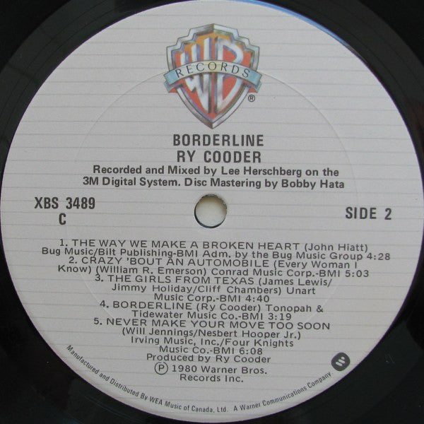 Ry Cooder ~ Borderline (Vinyl) - Djungel & Jazz