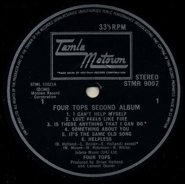 Four Tops ~ Second Album (Vinyl) - Djungel & Jazz