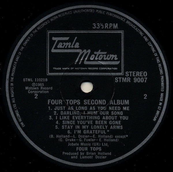 Four Tops ~ Second Album (Vinyl) - Djungel & Jazz