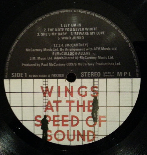 Wings ~ Wings At The Speed Of Sound (Vinyl) - Djungel & Jazz