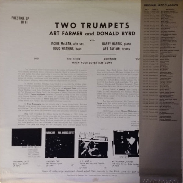 Farmer / Byrd ~ 2 Trumpets (Vinyl) - Djungel & Jazz