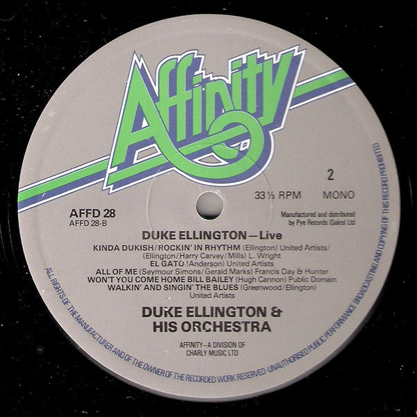 Duke Ellington And His Orchestra ~ Duke Ellington Live (Vinyl) - Djungel & Jazz