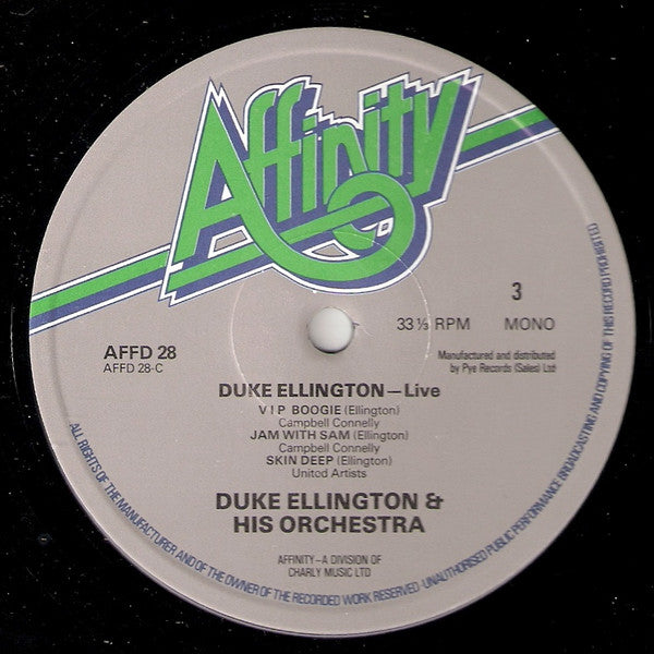 Duke Ellington And His Orchestra ~ Duke Ellington Live (Vinyl) - Djungel & Jazz