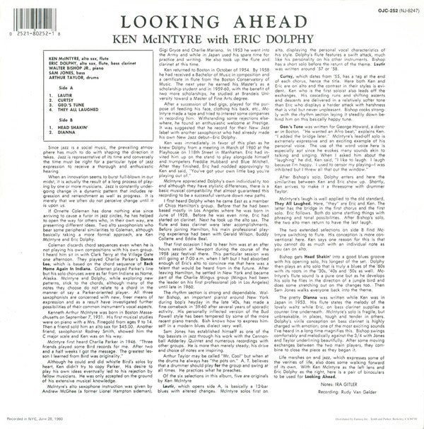 Ken McIntyre With Eric Dolphy ~ Looking Ahead (Vinyl) - Djungel & Jazz