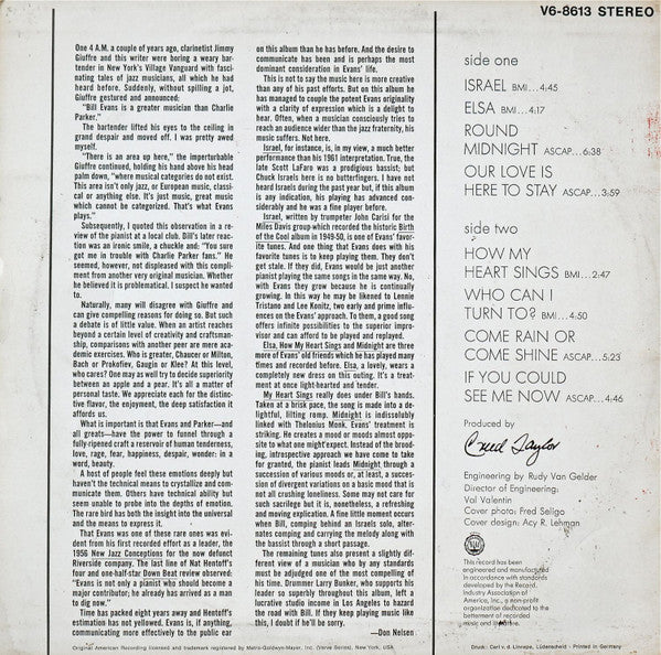 Bill Evans Trio ~ Trio '65 (Vinyl) - Djungel & Jazz