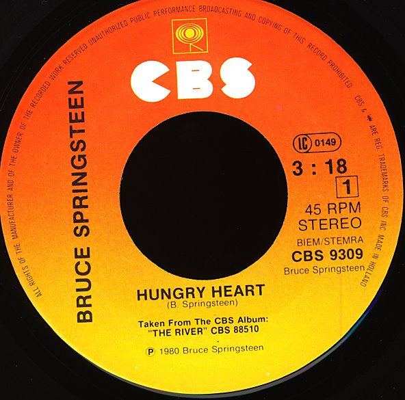 Bruce Springsteen ~ Hungry Heart (Vinyl) - Djungel & Jazz