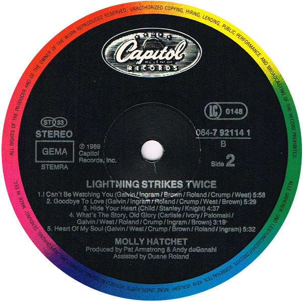 Molly Hatchet ~ Lightning Strikes Twice (Vinyl) - Djungel & Jazz