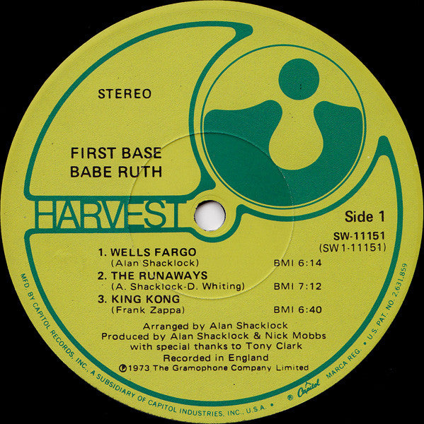 Babe Ruth ~ First Base (Vinyl) - Djungel & Jazz