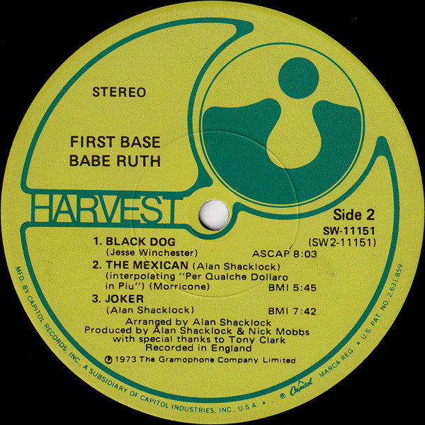 Babe Ruth ~ First Base (Vinyl) - Djungel & Jazz