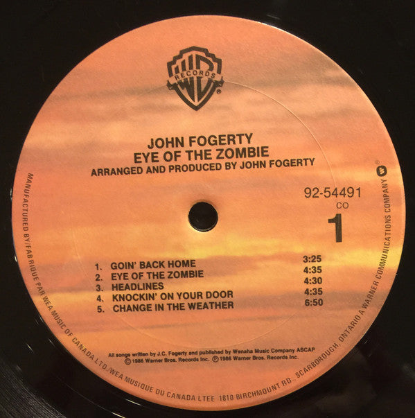 John Fogerty ~ Eye Of The Zombie (Vinyl) - Djungel & Jazz