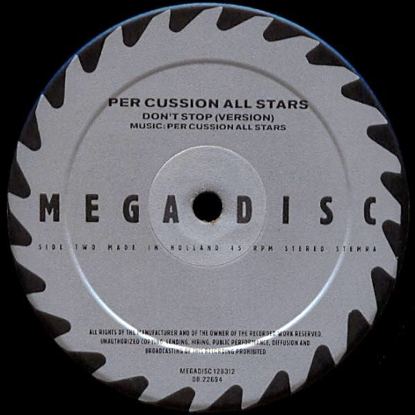 Per Cussion All Stars Featuring Grand Master Funk* : Don't Stop (12")