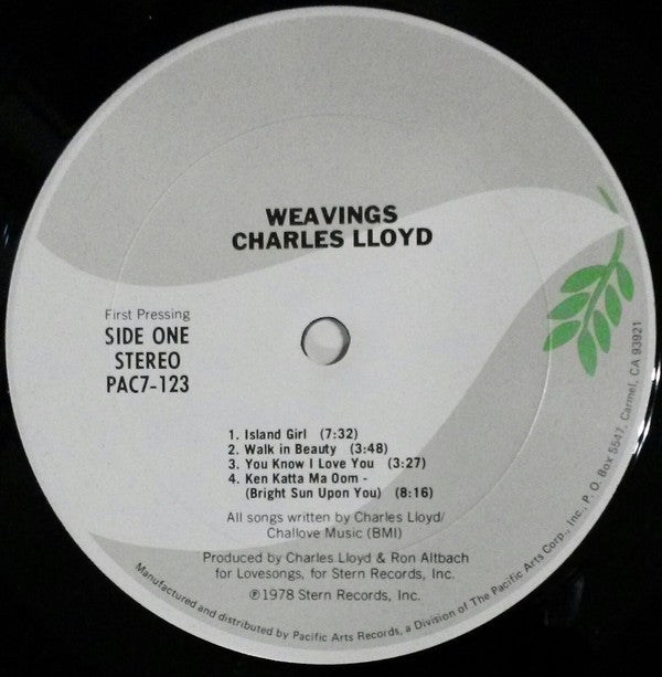 Charles Lloyd : Weavings (LP, Album, Fir)
