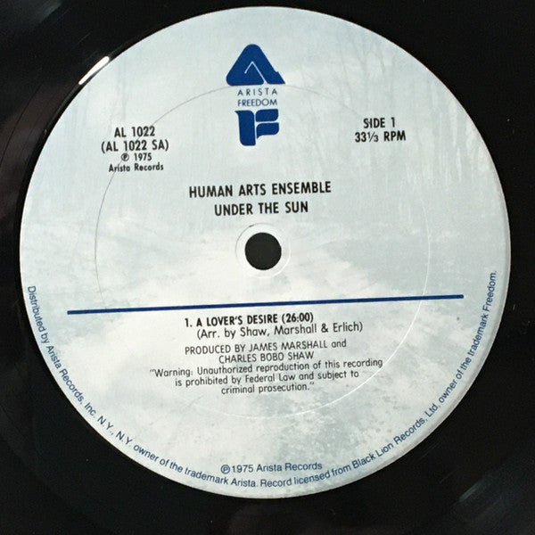 Human Arts Ensemble With Oliver Lake & Lester Bowie ~ Under The Sun (Vinyl) - Djungel & Jazz