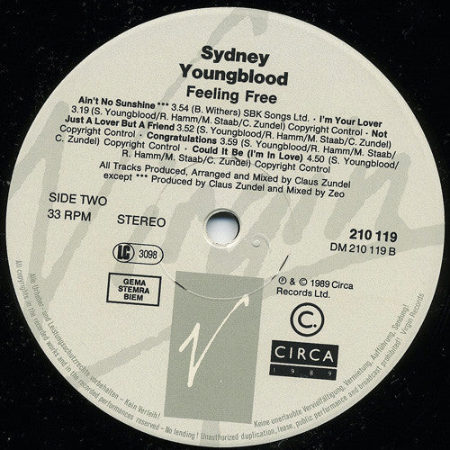 Sydney Youngblood ~ Feeling Free (Vinyl) - Djungel & Jazz