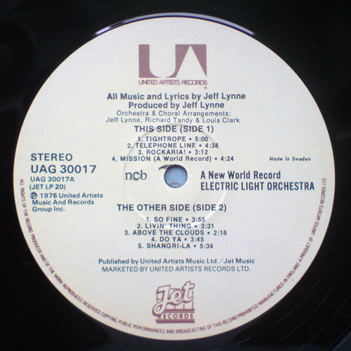 Electric Light Orchestra ~ A New World Record (Vinyl) - Djungel & Jazz