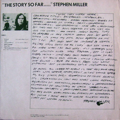 Stephen Miller / Lol Coxhill ~ "The Story So Far..." "...Oh Really?" (Vinyl) - Djungel & Jazz
