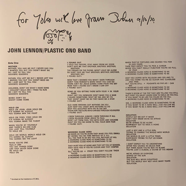 John Lennon / Plastic Ono Band ~ John Lennon / Plastic Ono Band (Vinyl) - Djungel & Jazz