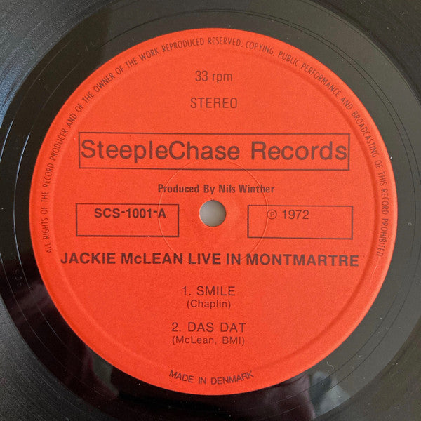 Jackie McLean ~ Live At Montmartre (Vinyl) - Djungel & Jazz