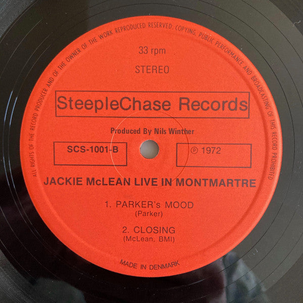 Jackie McLean ~ Live At Montmartre (Vinyl) - Djungel & Jazz