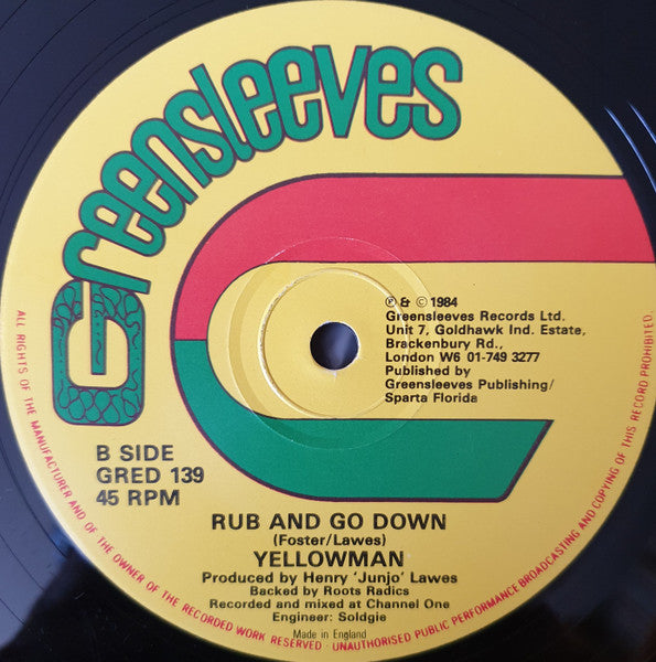 Little John / Yellowman ~ Form-A-Line / Rub And Go Down (Vinyl) - Djungel & Jazz