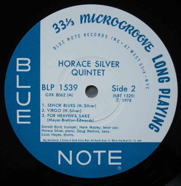 The Horace Silver Quintet ~ 6 Pieces Of Silver (Vinyl) - Djungel & Jazz