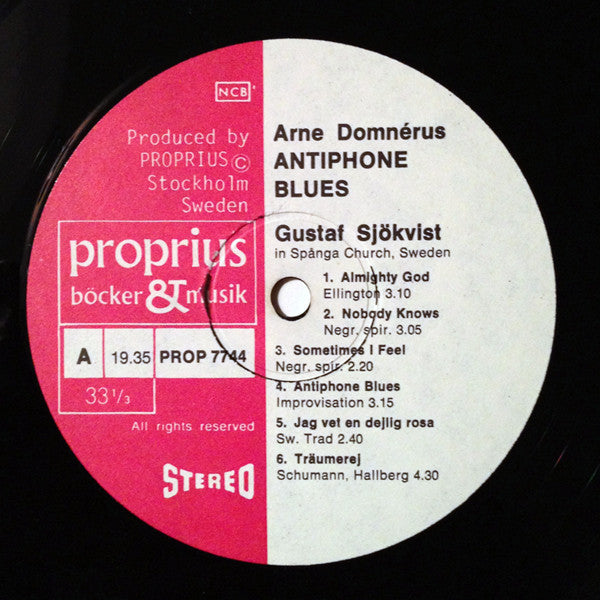 Arne Domnérus With Gustaf Sjökvist ~ Antiphone Blues (Vinyl) - Djungel & Jazz